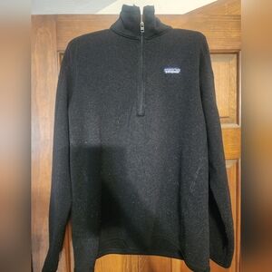 Patagonia Women's Zip-Up Black Sweater Large